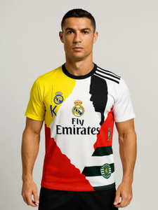 DOSTITCH Printed Men Round Neck Multicolor T-Shirt