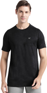 Wildcraft Printed Men Crew Neck Black T-Shirt