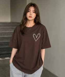 ISHASHIV Printed Women Round Neck Brown T-Shirt