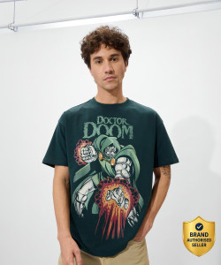 The Souled Store Men Dark Green Cartoon T-Shirt - Image 6