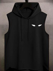 FTX Printed Men Hooded Neck Black T-Shirt
