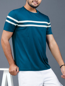 EyeBogler Printed Men Round Neck Blue T-Shirt