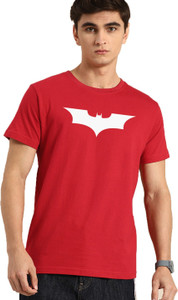Organic Chics Graphic Print Men Round Neck Red T-Shirt