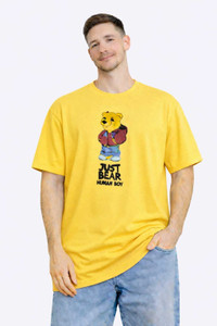 METRONAUT Graphic Print Men Round Neck Yellow T-Shirt