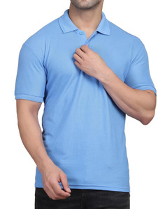 INKKR Solid Men Polo Neck Multicolor T-Shirt