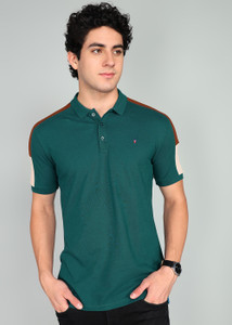 Louis Philippe Jeans Colorblock Men Polo Neck Multicolor T-Shirt