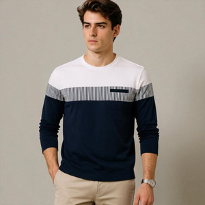 Boldrift Printed Men Round Neck Navy Blue T-Shirt