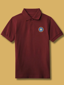 Zoobang Solid Men Polo Neck Maroon T-Shirt