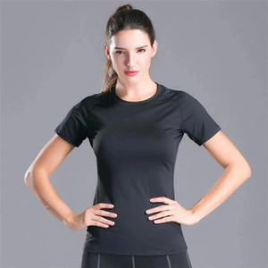 Flingr Sporty Women Round Neck Black T-Shirt