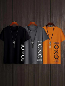 CONVENTIONAL ATTITUDE Printed Men Round Neck Reversible Multicolor T-Shirt