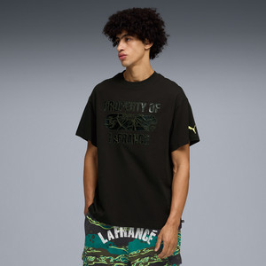 PUMA Men Black Printed Crew Neck T-Shirt - Image 6