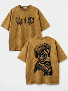 Eddicted Men Yellow Cotton Blend T-Shirt - Image 1