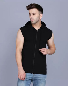 tfurnish Solid Men Hooded Neck White T-Shirt