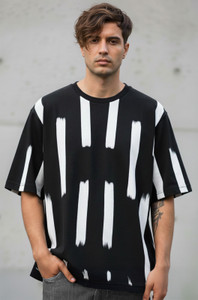 TRIPR Graphic Print Men Round Neck Black, White T-Shirt