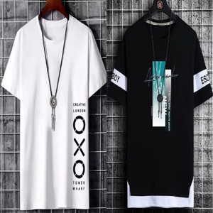KASPY Printed Men Round Neck Black, White T-Shirt