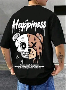 ERAGON FASHION Graphic Print Men Round Neck Black T-Shirt