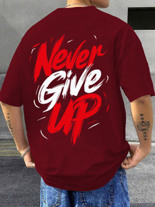 tripster Printed Men Round Neck Maroon T-Shirt