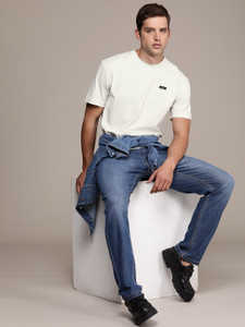 Calvin Klein Jeans Solid Men Crew Neck Green T-Shirt