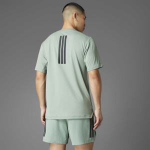 ADIDAS Sporty Men Round Neck Green T-Shirt