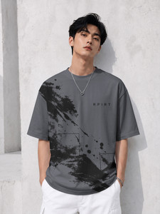 RPIRT Men Grey Round Neck T-Shirt - Image 5