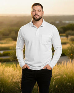 SMAN Solid Men Polo Neck White T-Shirt