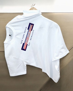 Magneto Printed Men Round Neck White T-Shirt