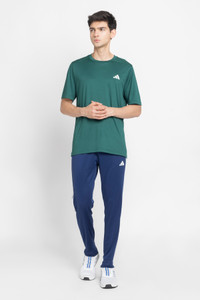 ADIDAS Printed Men Round Neck Green T-Shirt
