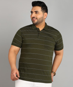 METRONAUT PLUS Striped Men Polo Neck Multicolor T-Shirt