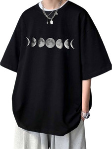 Cool Plus Graphic Print Men Round Neck Black T-Shirt