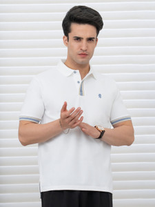 RED TAPE Men Polo Neck White T-Shirt - Image 6