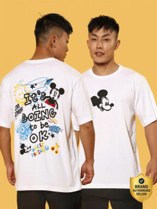 Veirdo Printed, Typography Men Round Neck White T-Shirt