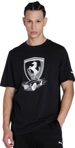 PUMA Printed Men Crew Neck Black T-Shirt