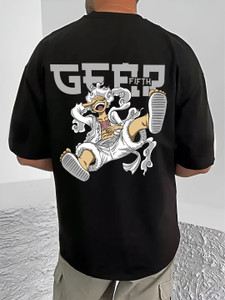 SCOTT FINCHER Graphic Print Men Round Neck Black T-Shirt