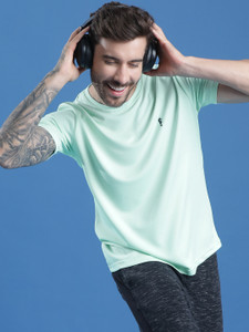 EPPE Solid Men Round Neck Blue T-Shirt