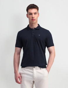 Arrow Sport Solid Men Polo Neck Blue T-Shirt