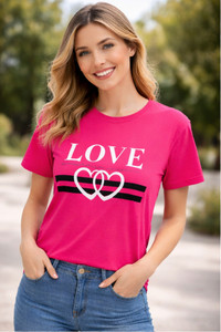 DreamBe Printed Women Round Neck Pink T-Shirt