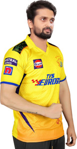 UNIQ Printed, Typography Men Polo Neck Yellow T-Shirt