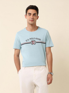 U.S. POLO ASSN. Men Light Blue T-Shirt - Image 6