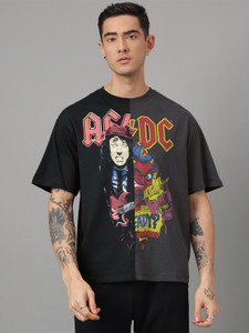 Free Authority Graphic Print Men Round Neck Multicolor T-Shirt