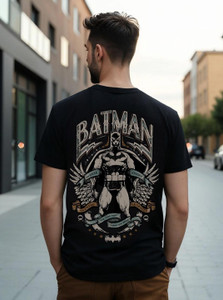 BEWAKOOF Graphic Print Men Round Neck Black T-Shirt