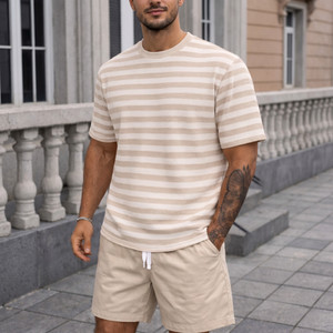 HEA7ENS Striped Brown T-Shirt - Image 5