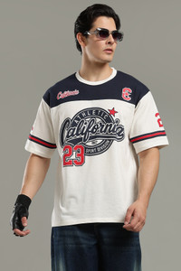 SHINX Graphic Print, Sporty Men Round Neck Multicolor T-Shirt