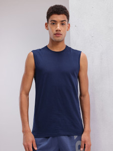 HRX by Hrithik Roshan Printed Men Round Neck Blue T-Shirt