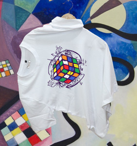 Magneto Printed Men V Neck White T-Shirt - Image 3