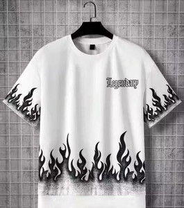 ZAMZAM Printed Men Round Neck White T-Shirt