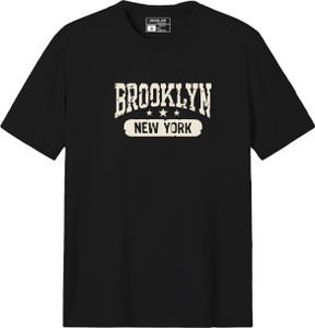 JUGULAR Printed Men Round Neck Black T-Shirt