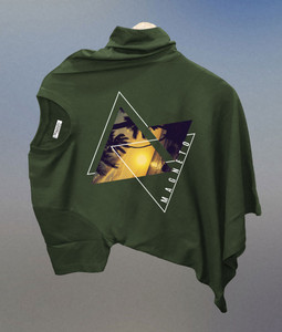 Magneto Printed Men Round Neck Green T-Shirt