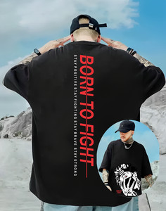 BUKKL Printed Men Round Neck Black T-Shirt