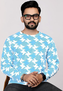 sti Printed Men Round Neck Black T-Shirt
