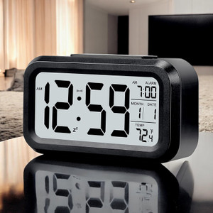 omkarzone Digital Black Clock